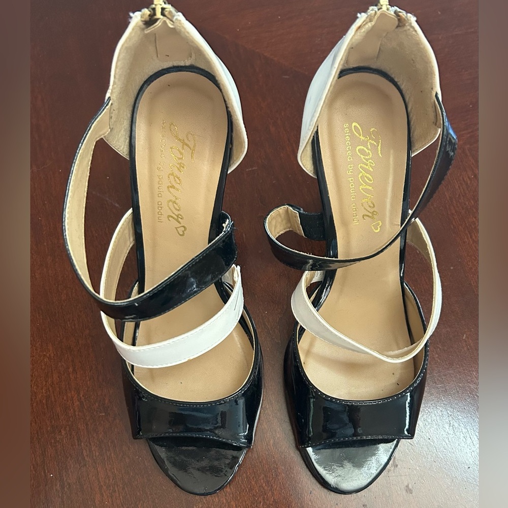 Black and white Forever by Paula Abdul heels